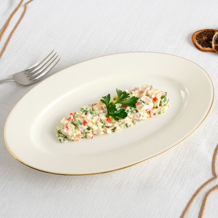 Aryıldız Hera Gold Kayık Tabak 25 cm - ARYILDIZ