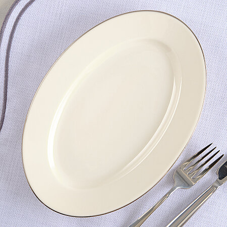 Aryıldız Hera Platin Kayık Tabak 25 cm - ARYILDIZ
