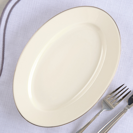 Aryıldız Hera Platin Kayık Tabak 25 cm - 1