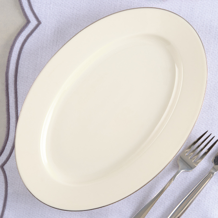 Aryıldız Hera Platin Kayık Tabak 30 cm - ARYILDIZ