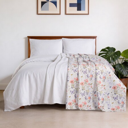 Aryıldız Home Butterfly %100 Pamuk Çift Kişilik Pike 200X220 cm - ARYILDIZ HOME