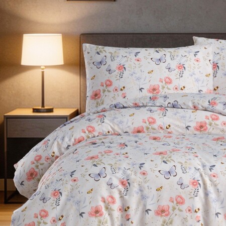 Aryıldız Home Butterfly %100 Pamuk Tek Kişilik Nevresim Takımı - 3