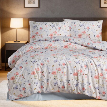Aryıldız Home Butterfly %100 Pamuk Tek Kişilik Nevresim Takımı - 1