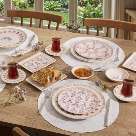 Aryıldız Ivy Blue Pink 32 Parça 6 Kişilik Kahvaltı Takımı - 2