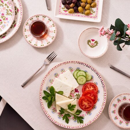 Aryıldız Ivy Pink 32 Parça 6 Kişilik Kahvaltı Takımı - 5
