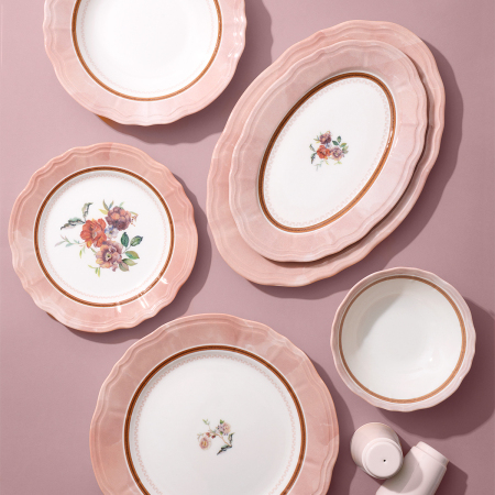 Aryıldız Jardin Pembe 30 Parça 6 Kişilik Yemek Takımı - 4