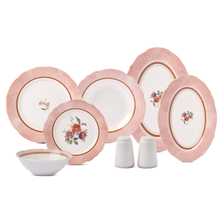 Aryıldız Jardin Pembe 30 Parça 6 Kişilik Yemek Takımı - 5