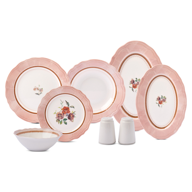 Aryıldız Jardin Pembe 30 Parça 6 Kişilik Yemek Takımı - 5