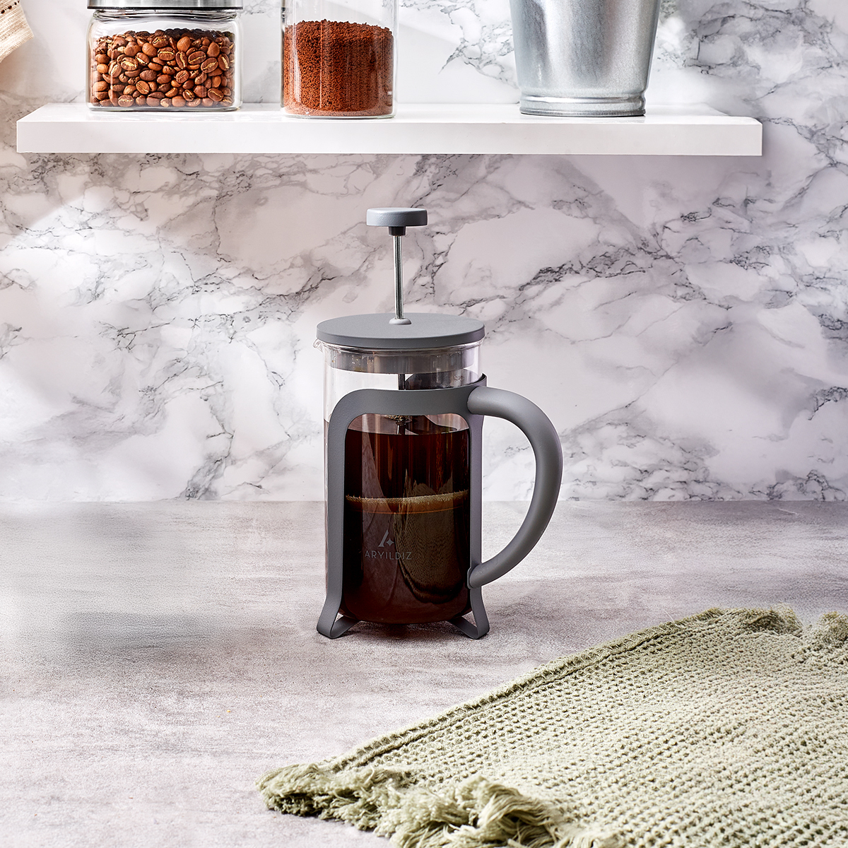 Aryıldız Java Grey French Press 600 ml