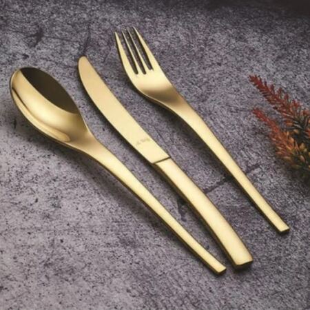 Aryıldız Jazz Titanium Gold 36 Parça 6 Kişilik Çatal Kaşık Bıçak Takımı - ARYILDIZ