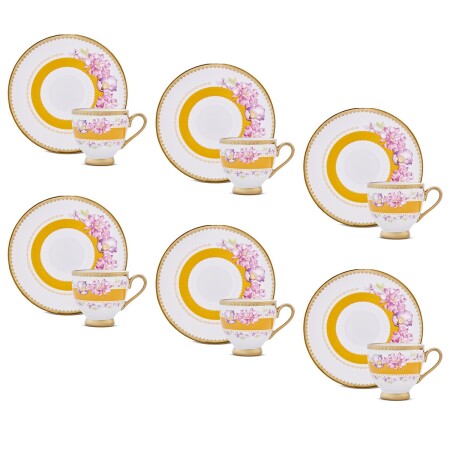 Aryıldız Jevel 6 Kişilik 12 Parça Kahve Fincan Takımı Sarı 90 Ml - 4