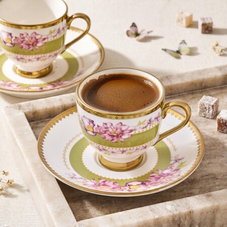 Aryıldız Jevel 6 Kişilik 12 Parça Kahve Fincan Takımı Yeşil 90 Ml - 3