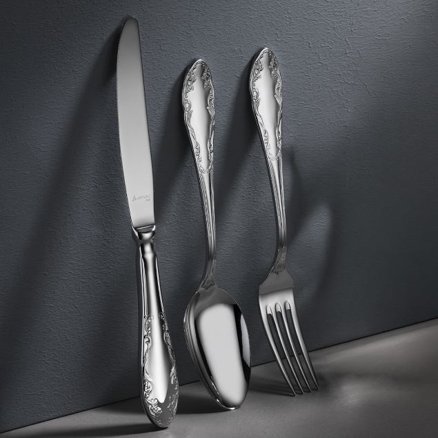 Aryıldız Kariye Antik Seri 84 Parça 12 Kişilik Çatal Kaşık Bıçak Takımı - 1