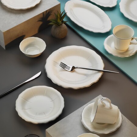 Aryıldız Kate Platin 32 Parça 6 Kişilik Kahvaltı Takımı - ARYILDIZ