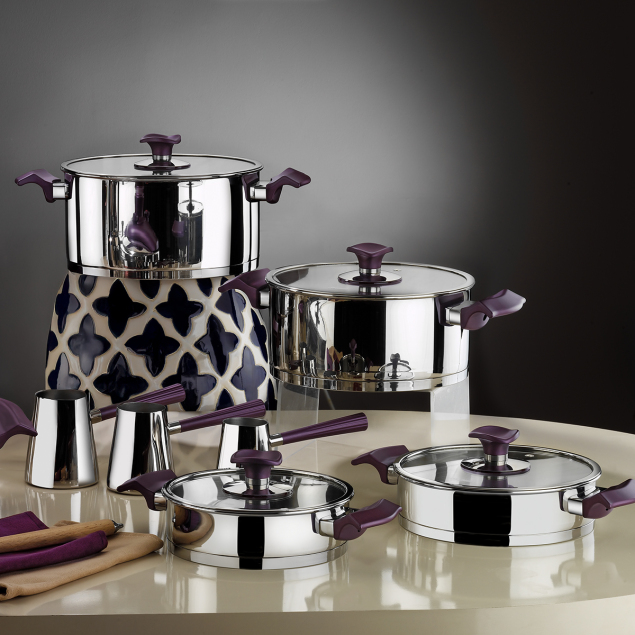 Aryıldız Kıng Ideal Set Cam Kapak Mor 20 Parça - 3