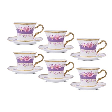 Aryıldız Lal 6 Kişilik 12 Parça Kahve Fincan Takımı Mor 90 ml - 5