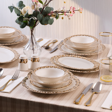 Aryıldız Lara 30 Parça 6 Kişilik Yemek Takımı - ARYILDIZ