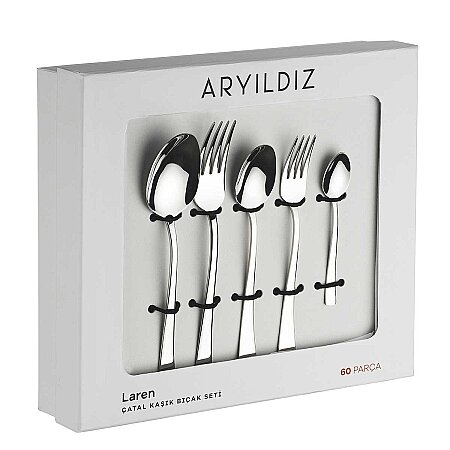 Aryıldız Laren 60 Parça 12 Kişilik Çatal Kaşık Bıçak Takımı - 2