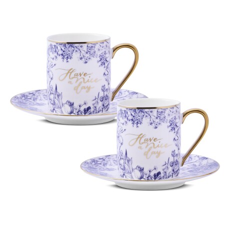 Aryıldız Lavanya Blue 4 Parça 2 Kişilik Kahve Fincan Takımı 90 ml - 6