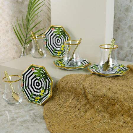 Aryıldız Lemon 8 Parça 4 Kişilik Çay Seti 165 ml - ARYILDIZ