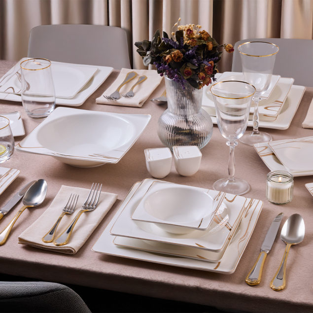 Aryıldız Liberty 56 Parça 12 Kişilik Yemek Takımı - 1