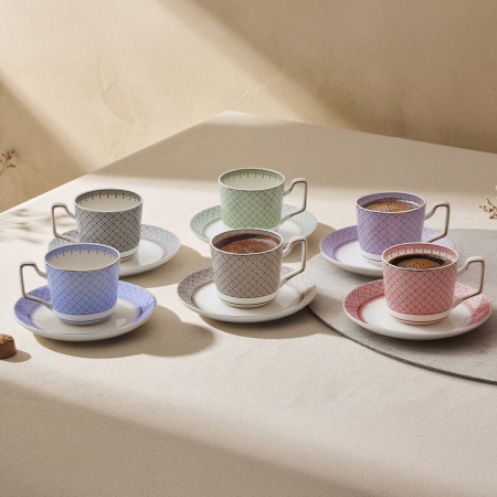 Aryıldız Lily 12 Parça 6 Kişilik Kahve Fincan Takımı 90 ml - 1