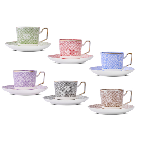 Aryıldız Lily 12 Parça 6 Kişilik Kahve Fincan Takımı 90 ml - 6