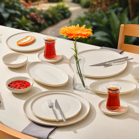 Aryıldız Lima Gold 32 Parça 6 Kişilik Kahvaltı Takımı - ARYILDIZ