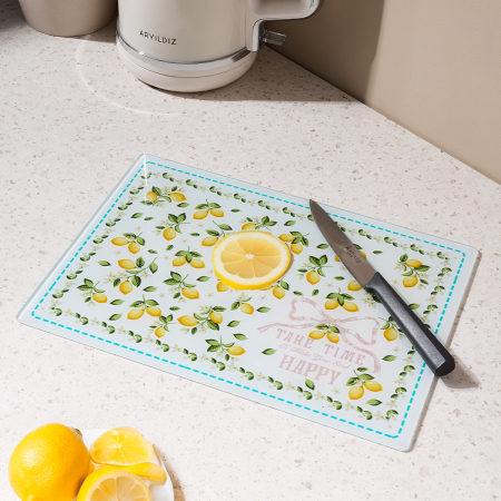 Aryıldız Limone Cam Kesme Tahtası 25x35 cm - ARYILDIZ
