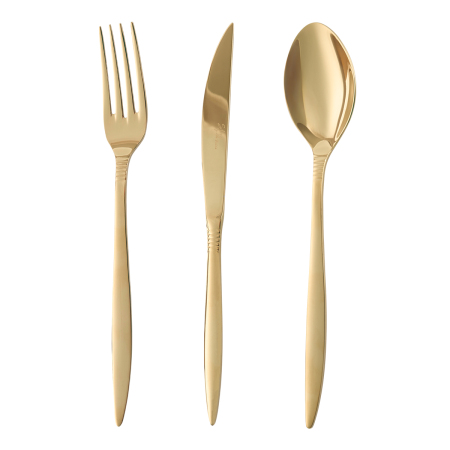 Aryıldız Linea Gold 24 Parça 6 Kişilik Çatal Kaşık Bıçak Takımı - 5