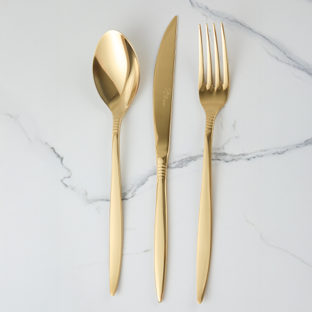 Aryıldız Linea Gold 24 Parça 6 Kişilik Çatal Kaşık Bıçak Takımı - 3
