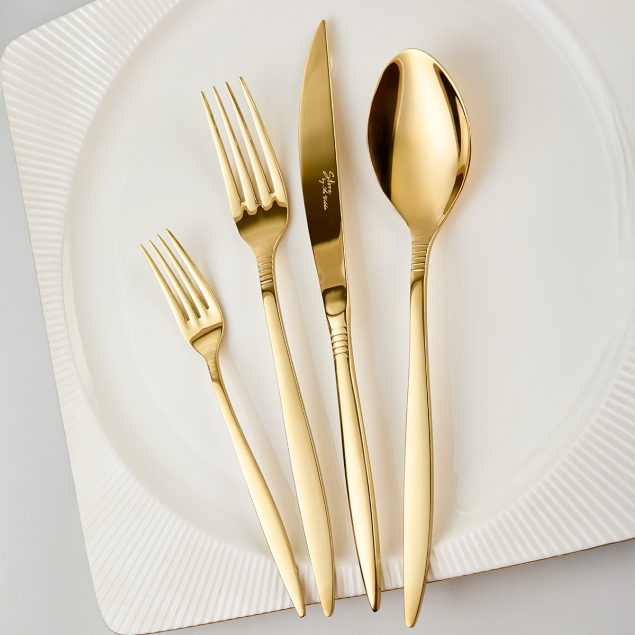 Aryıldız Linea Gold 24 Parça 6 Kişilik Çatal Kaşık Bıçak Takımı - 4