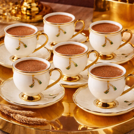 Aryıldız Liona 6 Kişilik Türk Kahve Fıncan Takımı - 5