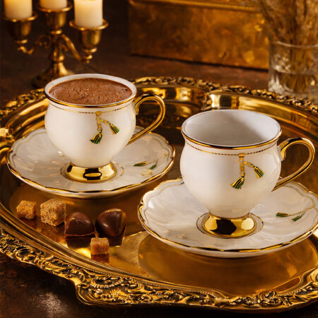 Aryıldız Liona 6 Kişilik Türk Kahve Fıncan Takımı - 7