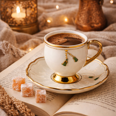 Aryıldız Liona 6 Kişilik Türk Kahve Fıncan Takımı - 7