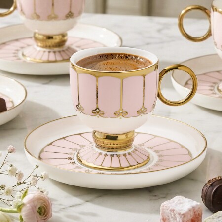 Aryıldız Livia 6 Kişilik 12 Parça Kahve Fincan Takımı 90 ml - 1