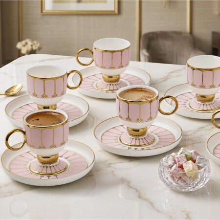 Aryıldız Livia 6 Kişilik 12 Parça Kahve Fincan Takımı 90 ml - 3