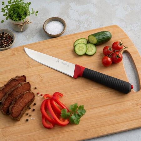 Aryıldız Lova Ekmek Bıçak Kırmızı 14,5 cm - 1