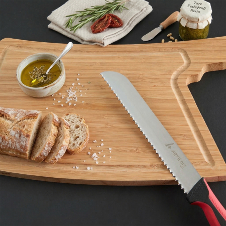 Aryıldız Lua Dişli Ekmek Bıçağı Kırmızı 19 cm - 3