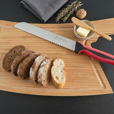 Aryıldız Lua Dişli Ekmek Bıçağı Kırmızı 19 cm - 4