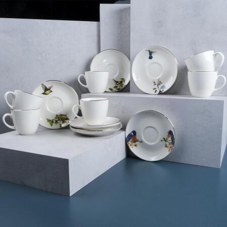 Aryıldız Luna 6 Kişilik Türk Kahve Fincan Takımı 90 ml - 1