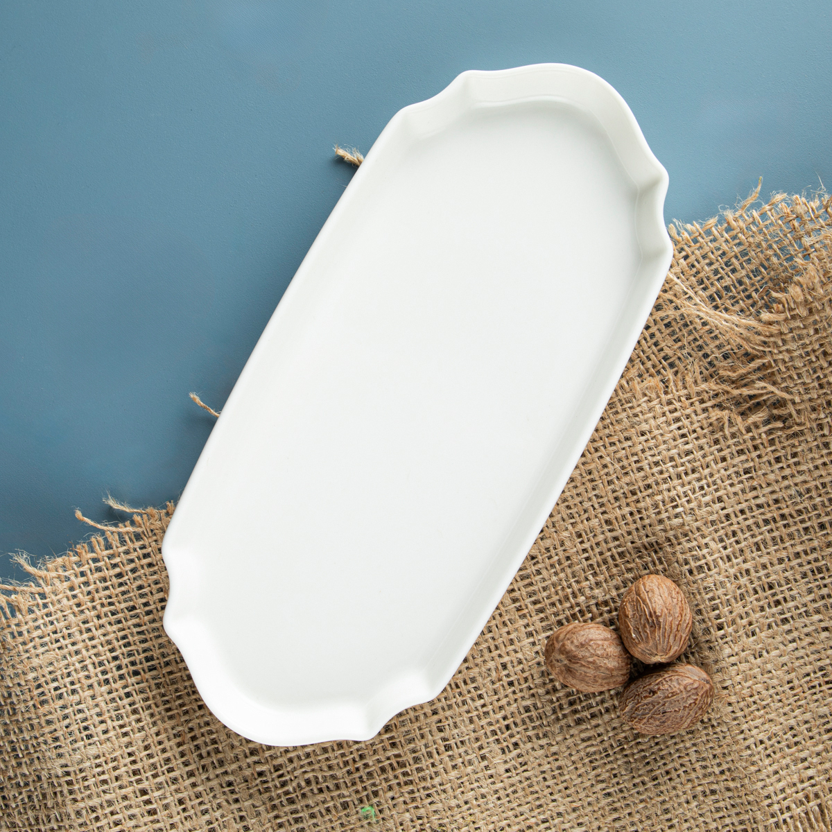 Aryıldız Lunar Kare Oval Zeytin Servis Tabağı 20 cm
