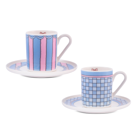 Aryıldız Lura 4 Parça 2 Kişilik Kahve Fincan Takımı Mavi 90 ml - 5