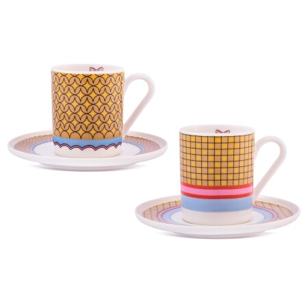 Aryıldız Lura 4 Parça 2 Kişilik Kahve Fincan Takımı Sarı 90 ml - 4