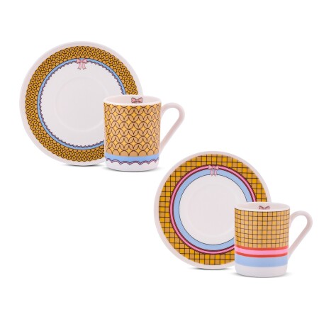 Aryıldız Lura 4 Parça 2 Kişilik Kahve Fincan Takımı Sarı 90 ml - 5