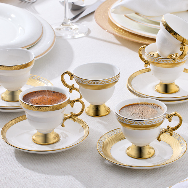 Aryıldız Majesty 12 Parça 6 Kişilik Kahve Fincan Takımı 90 ml - 1