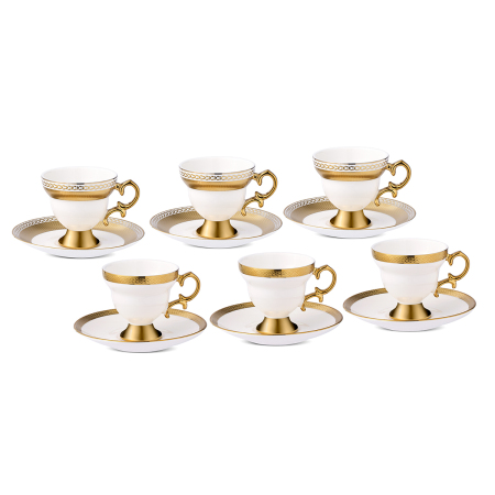 Aryıldız Majesty 12 Parça 6 Kişilik Kahve Fincan Takımı 90 ml - 4