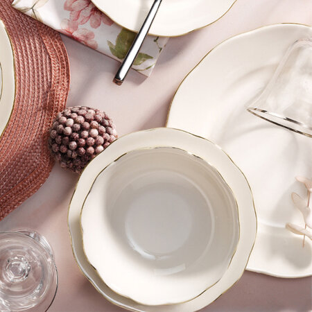 Aryıldız Maria Yonca Gold 24 Parça 6 Kişilik Yemek Takımı - 2