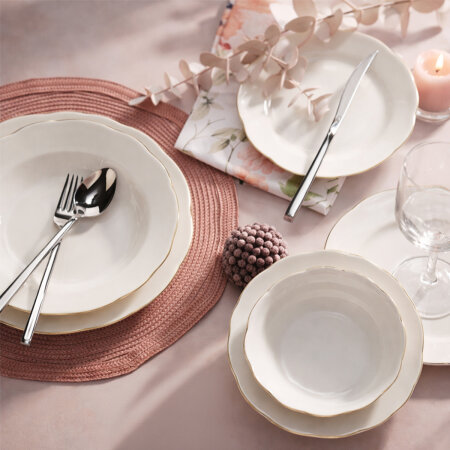 Aryıldız Maria Yonca Gold 24 Parça 6 Kişilik Yemek Takımı - 7