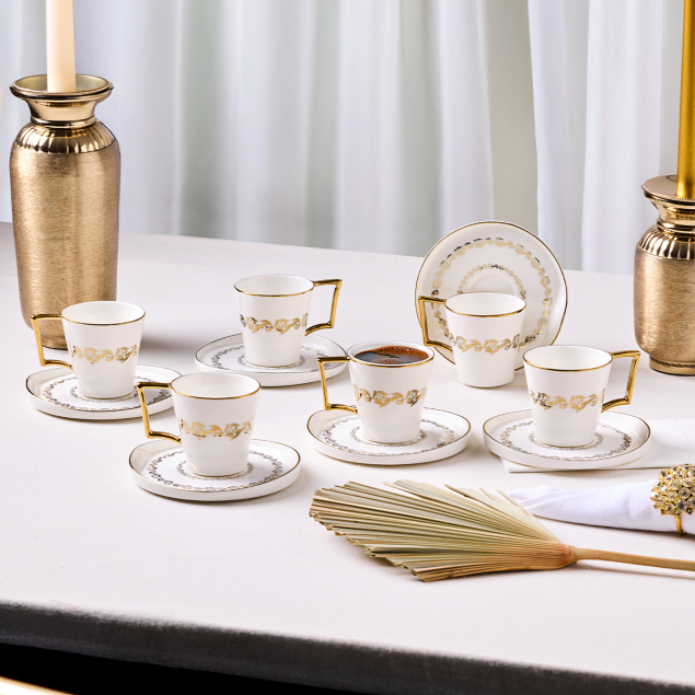 Aryıldız Marilla 12 Parça 6 Kişilik Kahve Fincan Takımı 90 ml - 1